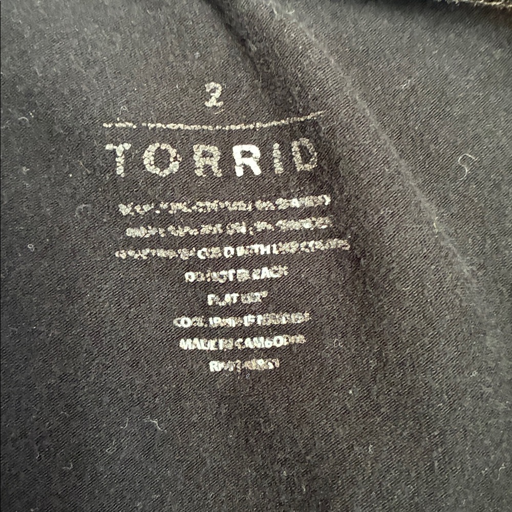 Torrid Black Leggings Size 2 Distressed Fishnet - Picture 2 of 13